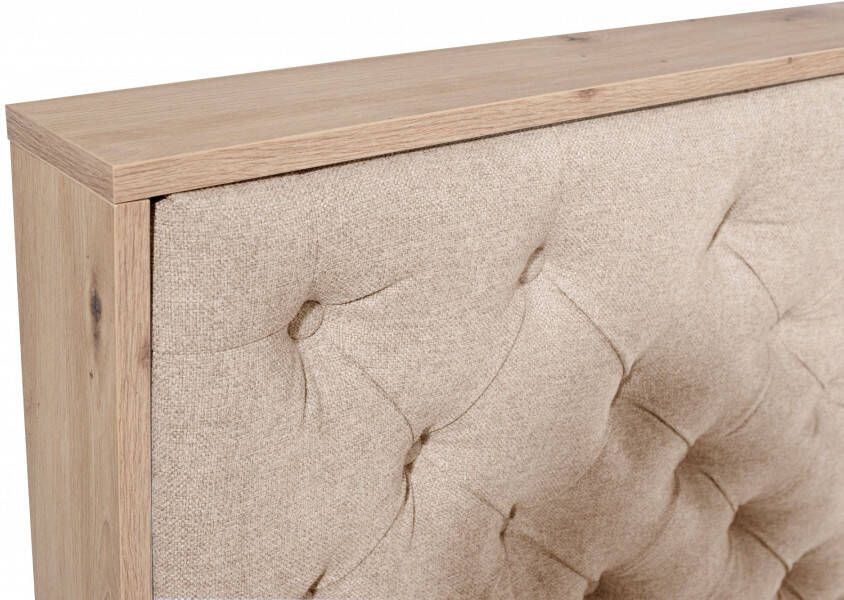 Home affaire Gestoffeerd bed Flero met houtdecor en mooie capitonnage in het hoofdbord (4-delig) - Foto 2