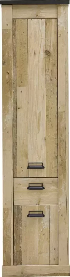 Home affaire Bergkast Sherwood in moderne houtlook met metalen apothekers handgrepen hoogte 201 cm - Foto 8