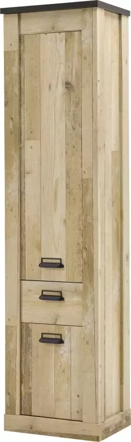 Home affaire Bergkast Sherwood in moderne houtlook met metalen apothekers handgrepen hoogte 201 cm - Foto 7