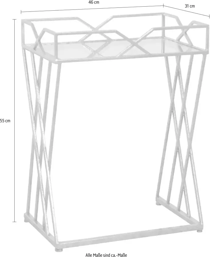 Home affaire Bijzettafel met hoogwaardig spiegelglasblad - Foto 1