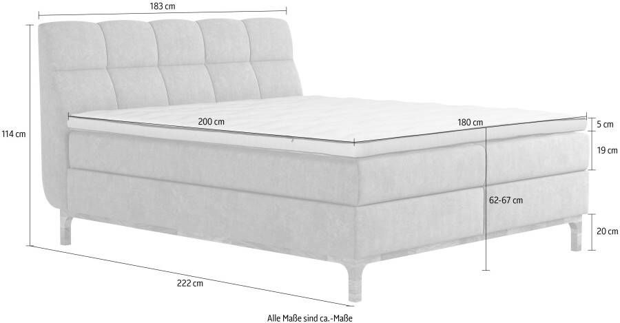 Home affaire Boxspring Chanly Boxspring bed inclusief matrastopper - Foto 4