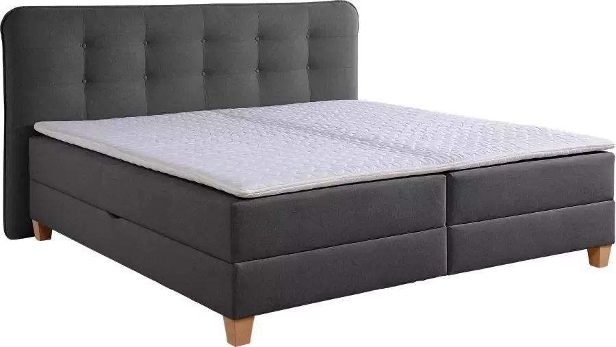 Home affaire Boxspring inclusief topmatras van koudschuim en bedkist