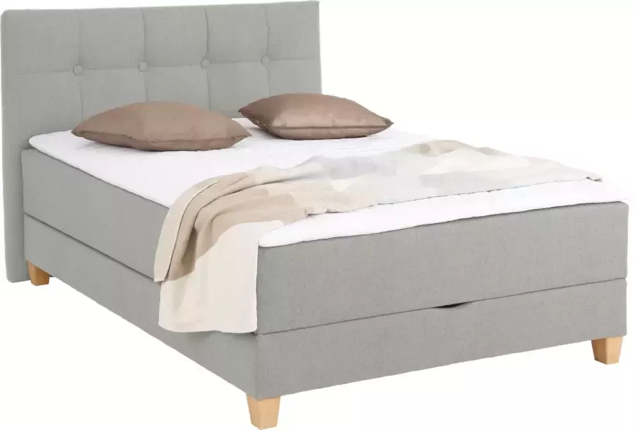 Home affaire Boxspring Lonrai in hardheid h2 & h3 en xxl extra lang 220 cm ter keuze incl. topmatras - Foto 2