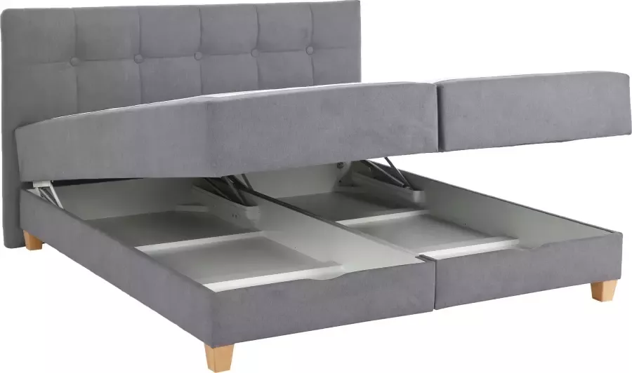 Home affaire Boxspring Lonrai in hardheid h2 & h3 en xxl extra lang 220 cm ter keuze incl. topmatras - Foto 7