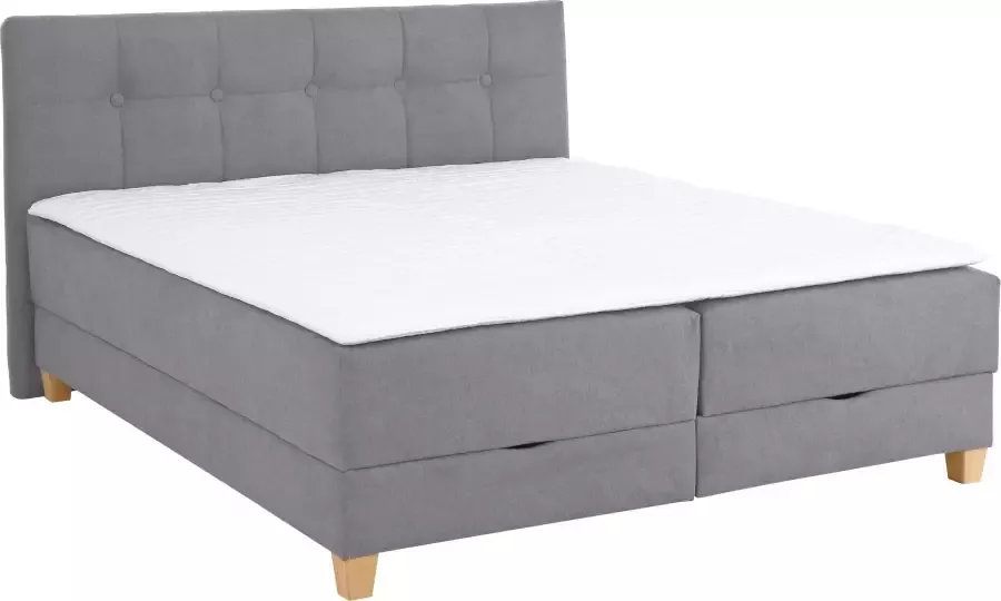 Home affaire Boxspring Lonrai in hardheid h2 & h3 en xxl extra lang 220 cm ter keuze incl. topmatras - Foto 6