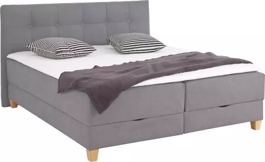 Home affaire Boxspring Lonrai in hardheid h2 & h3 en xxl extra lang 220 cm ter keuze incl. topmatras - Foto 5