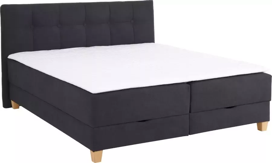 Home affaire Boxspring Lonrai in hardheid h2 & h3 en xxl extra lang 220 cm ter keuze incl. topmatras - Foto 5