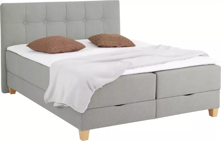 Home affaire Boxspring Lonrai in h2 h3 & h4 en xxl verlengde 220 cm kiesbaar incl. topper - Foto 6