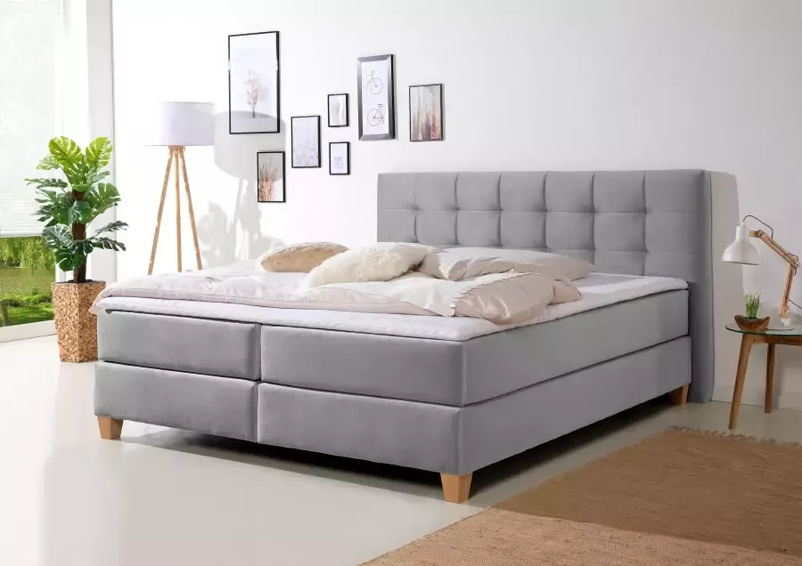 Home affaire Boxspring Moulay incl. topmatras in extra lang 220 cm 3 hardheden ook in h4 - Foto 2