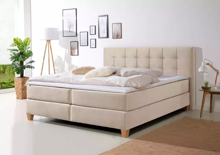 Home affaire Boxspring Moulay incl. topmatras in extra lang 220 cm 3 hardheden ook in h4 - Foto 2