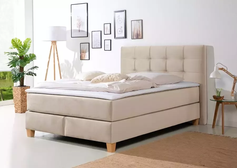 Home affaire Boxspring Moulay incl. topmatras in extra lang 220 cm 3 hardheden ook in h4 - Foto 3