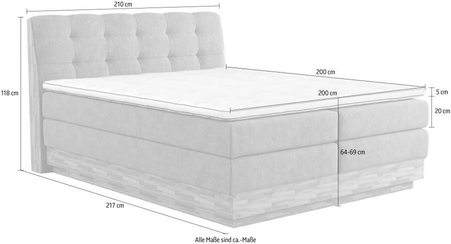 Home affaire Boxspring Naome Boxspring bed inclusief matrastopper - Foto 5