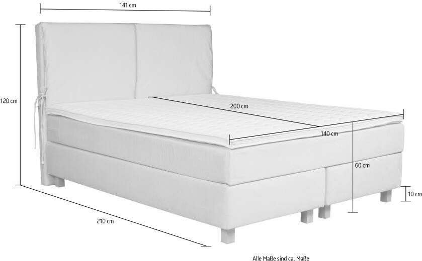 Home affaire Boxspring Nele incl. topmatras in eenvoudig design - Foto 5