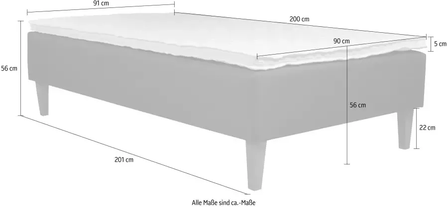 Home affaire Boxspring Osterberg met pocketbinnenveringsbox - Foto 3