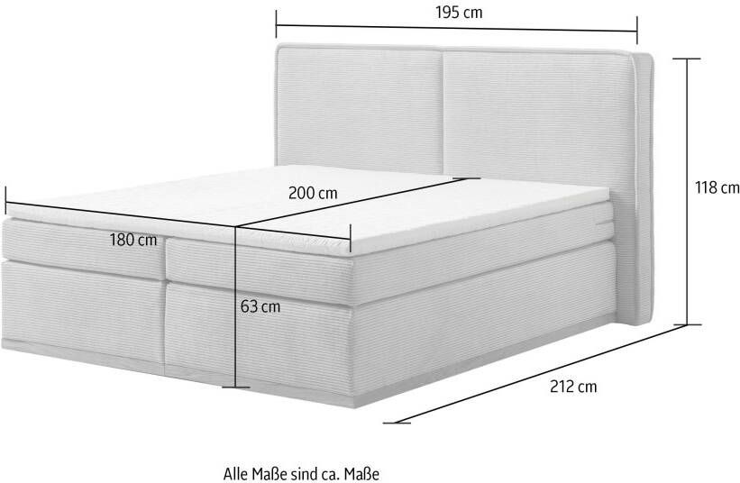 Home affaire Boxspring SHERWOOD Hotelbett Polsterbett - Foto 7