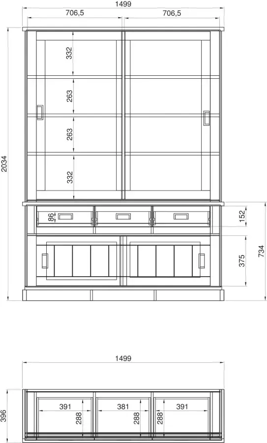 Home affaire Buffetkast Orlando Hoogte ca. 204 cm - Foto 9