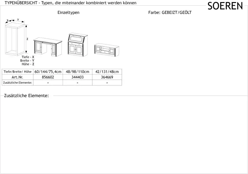 Home affaire Bureau Soeren ban massief grenen met uittrekplank voor het toetsenbord - Foto 2