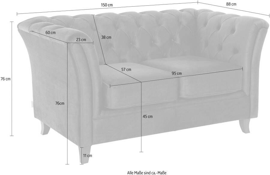 Home affaire Chesterfield-bank Reims met echte chesterfield-capitonnage uitstekende verwerking - Foto 3