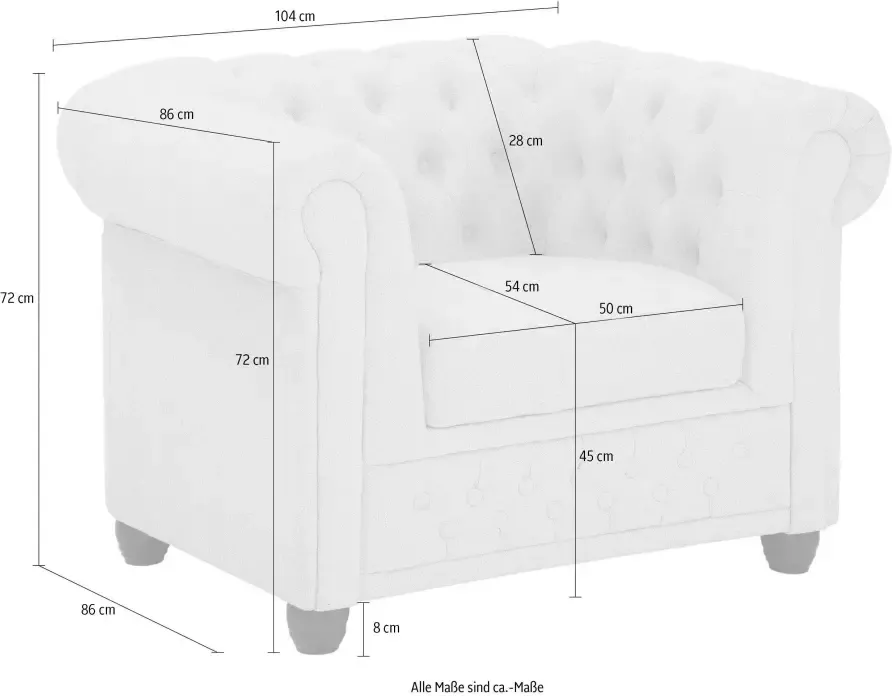 Home affaire Chesterfield-fauteuil New Castle hoogwaardige capitonnage bxdxh: 104x86x72 cm - Foto 2