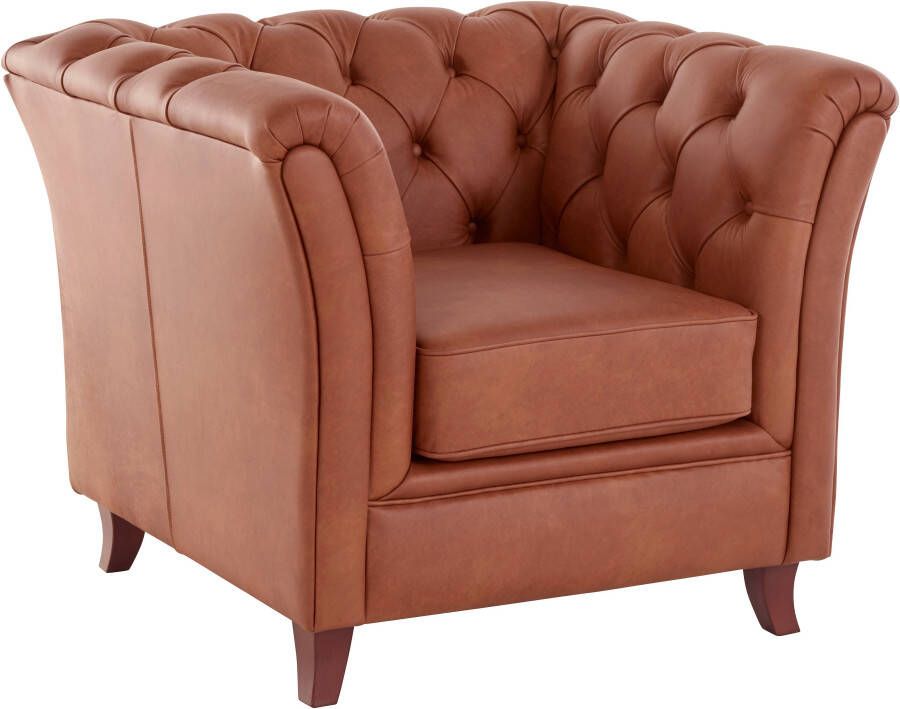 Home affaire Chesterfield-fauteuil Reims met echte chesterfield-capitonnage uitstekende verwerking - Foto 4