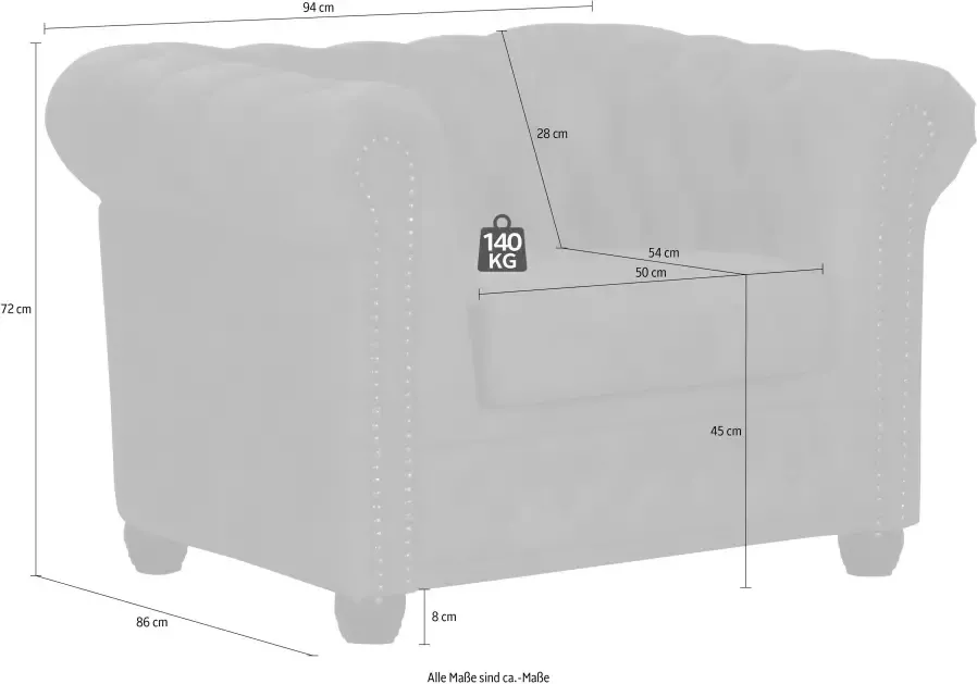 Home affaire Chesterfield-fauteuil Rysum geschikt voor de "rysum" serie b d h: 94 86 72 cm - Foto 3
