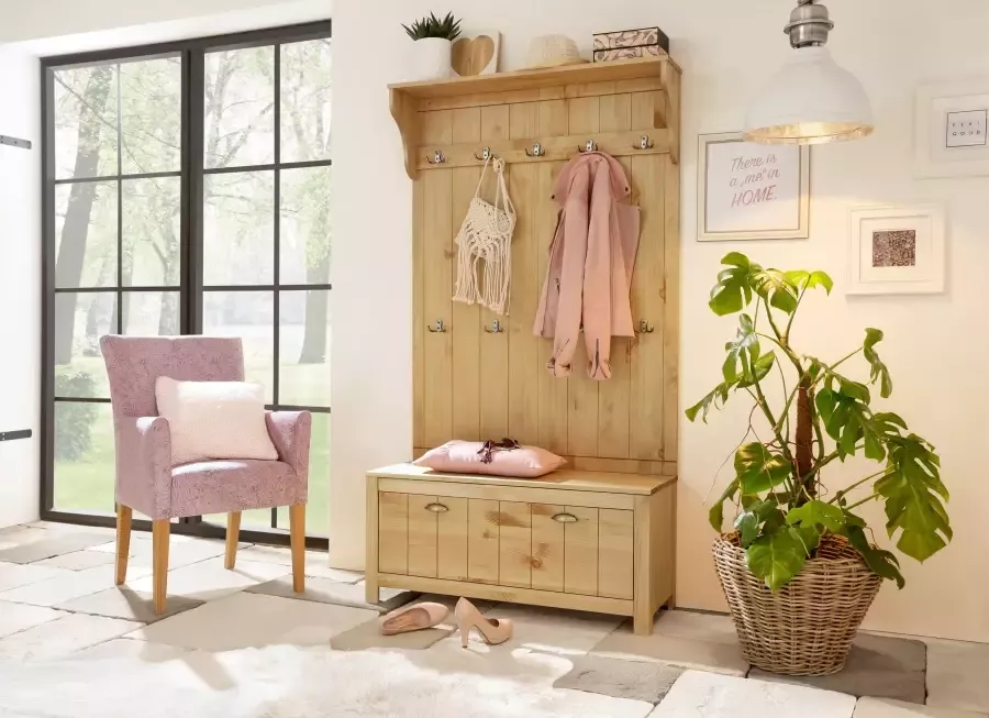 Home affaire Compact kapstokmeubel Mille van massief hout breedte 100 cm - Foto 9