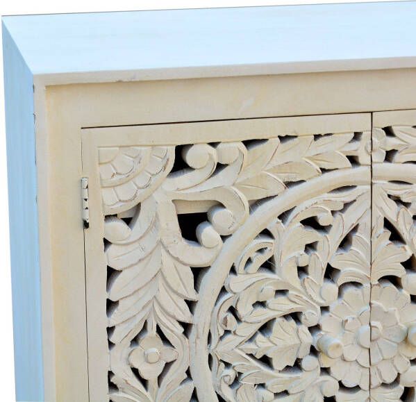 Home affaire Dressoir Kenmare Mangohout decoratief houtsnijwerk breedte 170 cm - Foto 6
