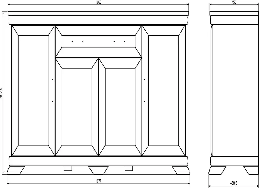 Home affaire Dressoir Royal Breedte ca. 168 cm - Foto 1