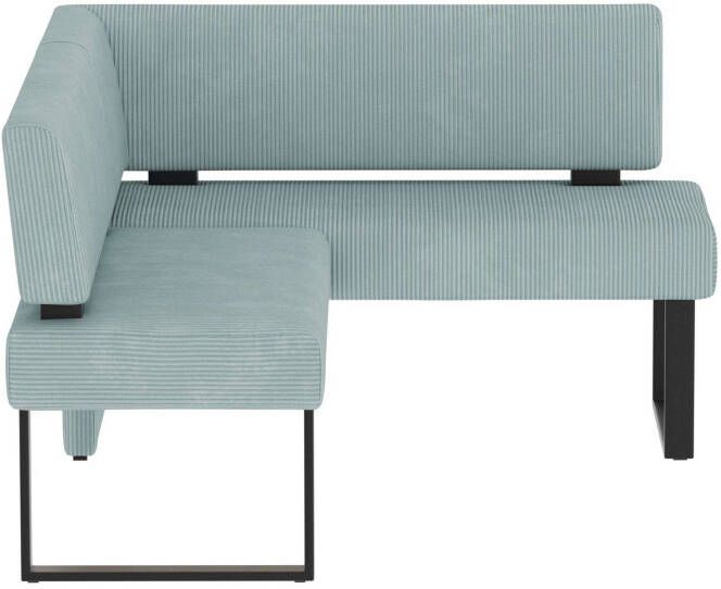 Home affaire Eethoek Oliver Hoekbank met golfvering in de zitting tafel massief eiken (set 4-delig) - Foto 5