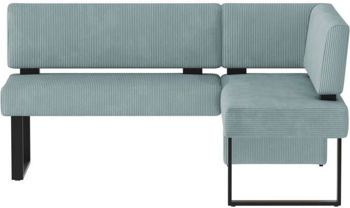 Home affaire Eethoek Oliver Hoekbank met golfvering in de zitting tafel massief eiken (set 4-delig) - Foto 10