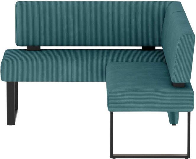 Home affaire Eethoek Oliver Hoekbank met golfvering in de zitting tafel massief eiken (set 4-delig) - Foto 6