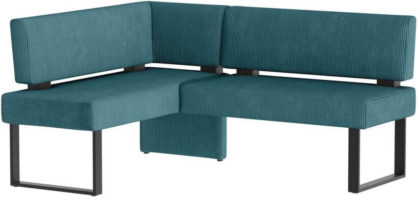 Home affaire Eethoek Oliver Hoekbank met golfvering in de zitting tafel massief eiken (set 4-delig) - Foto 8