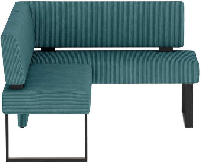 Home affaire Eethoek Oliver Hoekbank met golfvering in de zitting tafel massief eiken (set 4-delig) - Foto 6