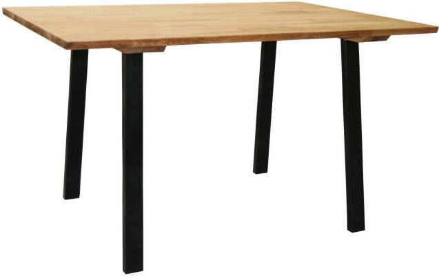Home affaire Eethoek Oliver Hoekbank met golfvering in de zitting tafel massief eiken (set 4-delig) - Foto 13