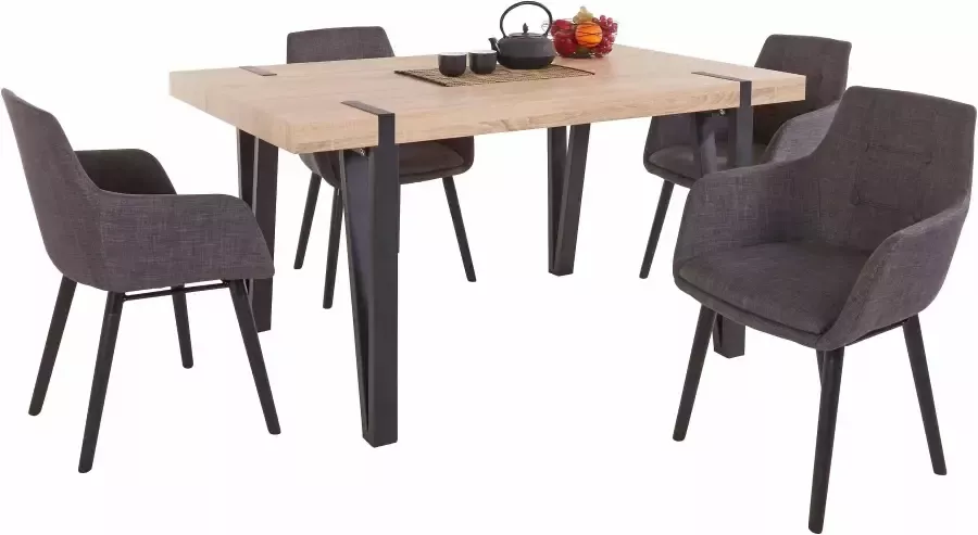 Home affaire Eethoek Sanchez en Bradford met tafel breedte 150 cm (set 5-delig) - Foto 5