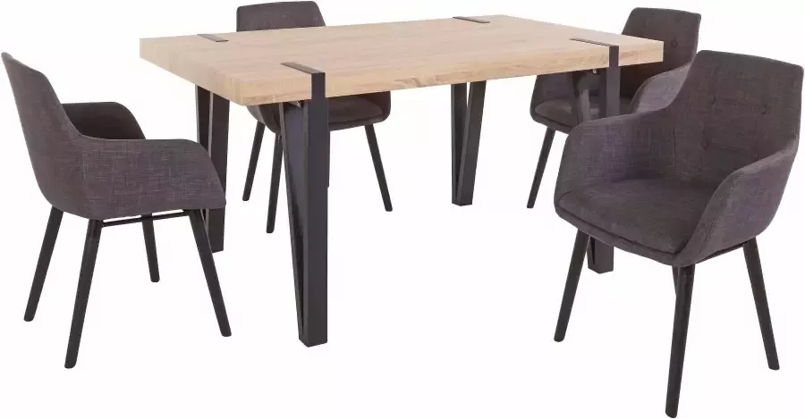 Home affaire Eethoek Sanchez en Bradford met tafel breedte 150 cm (set 5-delig) - Foto 6