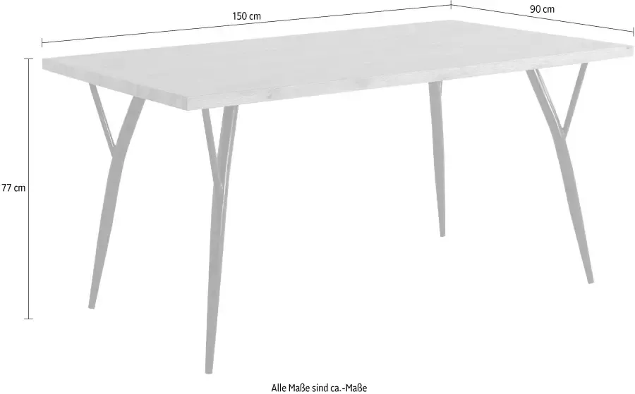 Artistiq Living Artistiq Eettafel Orrin Eikenlook 150 x 90cm Bruin - Foto 5