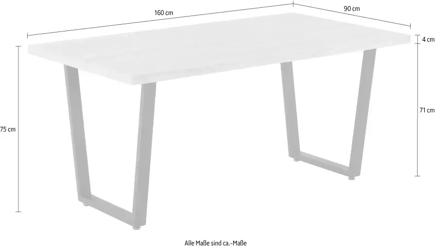 Home affaire Eettafel Aage Breedte 160 cm - Foto 6