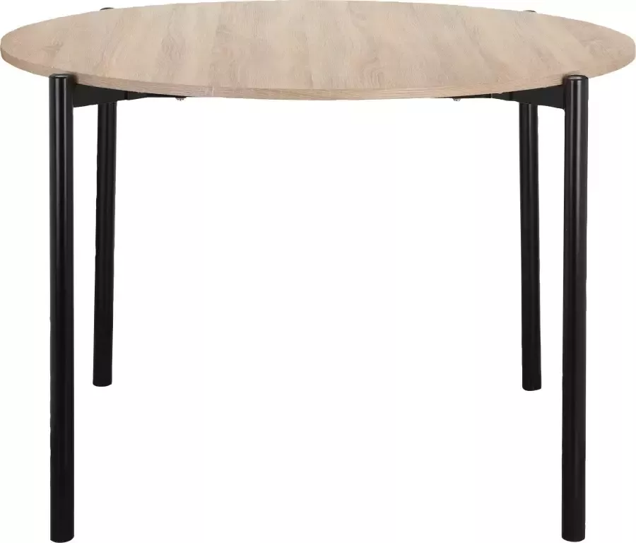 Home affaire Eettafel Retiers Onderstel van metaal zwart tafelblad in wildeiken look hoogte 76 cm (1 stuk) - Foto 4