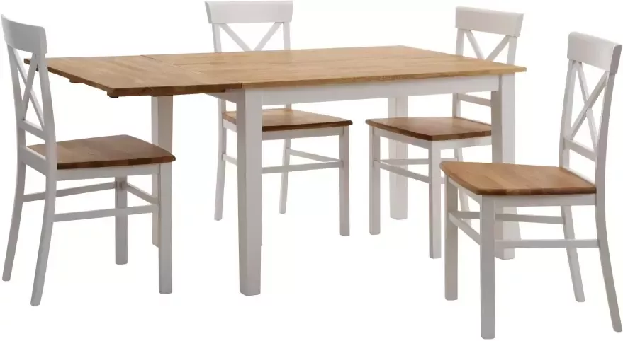 Home affaire Eettafel Samba Breedte 120 cm met uitklapbaar tafelblad - Foto 6