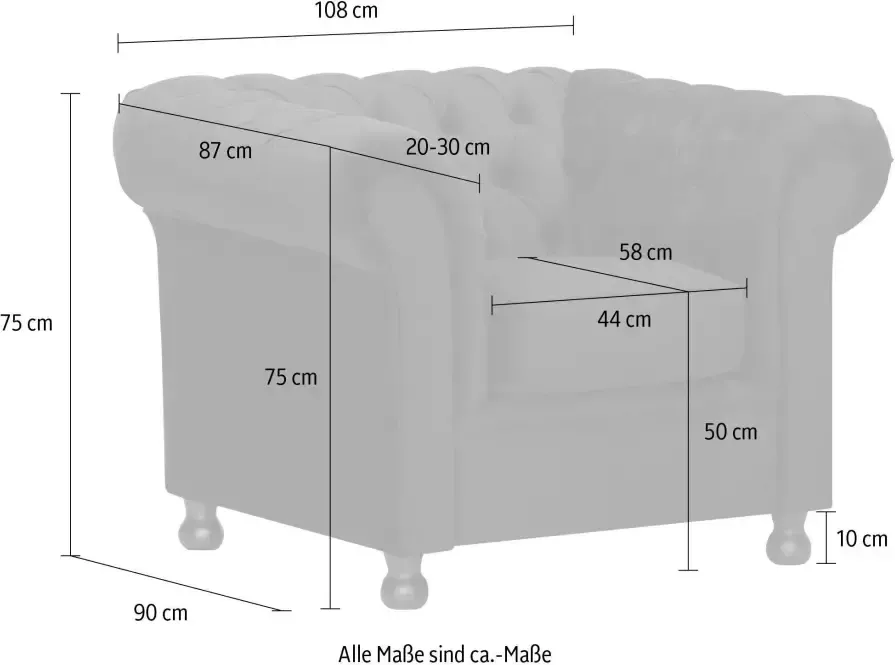 Home affaire Fauteuil Chesterfield Home met chique capitonnage en kenmerkende armleuningen - Foto 2