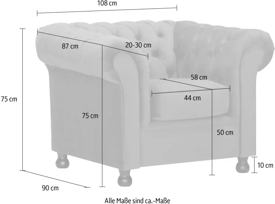 Home affaire Fauteuil Chesterfield Home met chique capitonnage en kenmerkende armleuningen - Foto 2