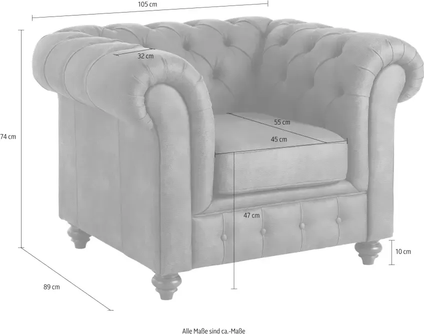 Home affaire Fauteuil CHESTERFIELD met hoogwaardige knoopdetails ook in leer - Foto 7