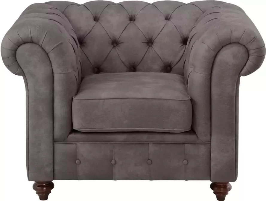 Home affaire Fauteuil CHESTERFIELD met hoogwaardige knoopdetails ook in leer - Foto 2