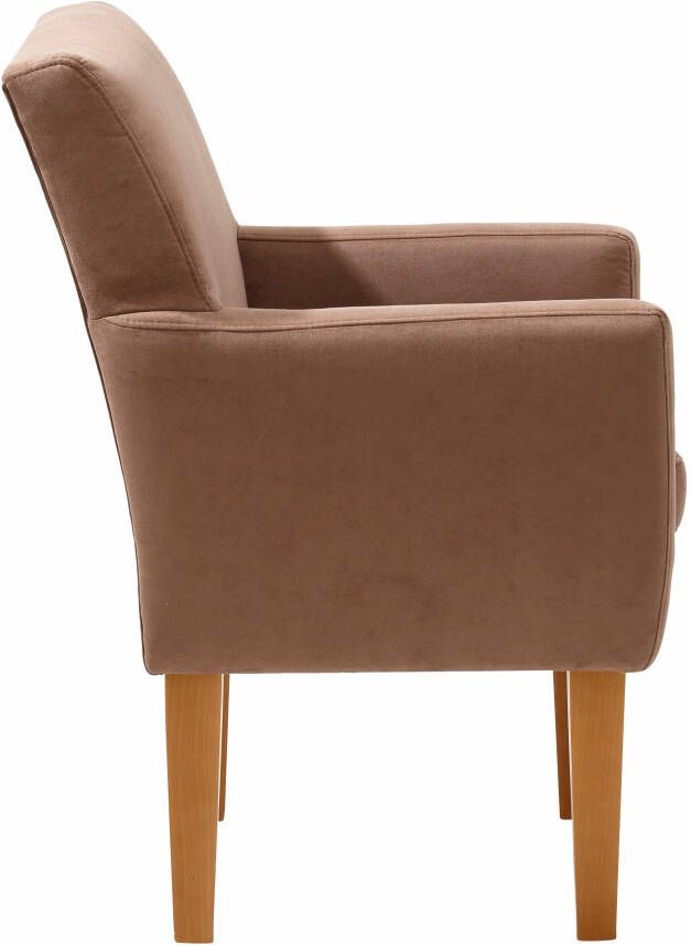 Home affaire Fauteuil Fehmarn comfortabele zithoogte van 54 cm in 3 verschillende stofkwaliteiten - Foto 3