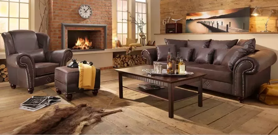 Home affaire Fauteuil King George fauteuil met decoratieve nagels - Foto 5