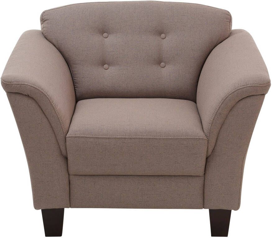 Home affaire Fauteuil Lillesand met binnenvering capitonnage achter poten van beukenhout - Foto 2