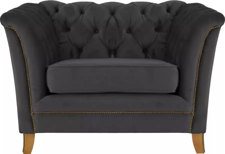 Home affaire Fauteuil Newport moderne Chesterfield met capitonnage achter opstaande naad en fijne armleuningen - Foto 3