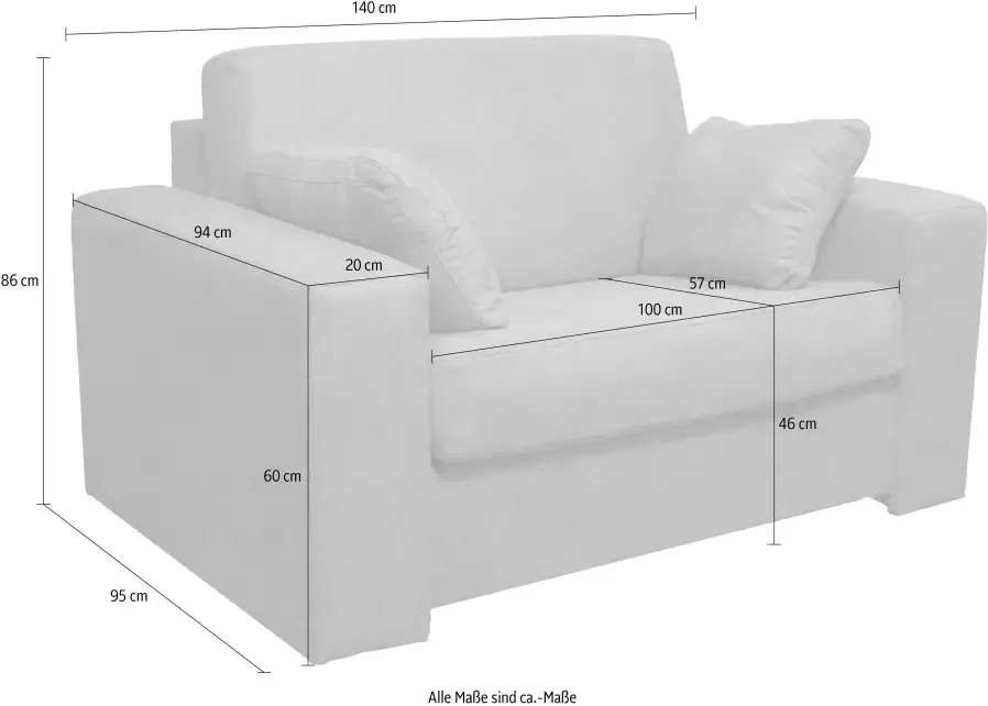 Home affaire Fauteuil Roma Bedfunctie met vering Afmeting liggend ca. 83x198 cm - Foto 2