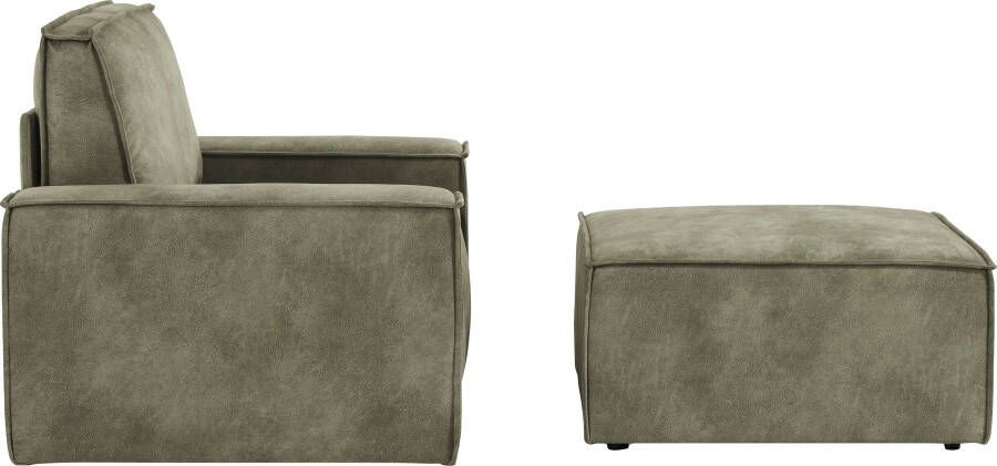 Home affaire Fauteuil Sherwood Loveseat en hocker als set passend bij de bekleding-serie SHERWOOD - Foto 10